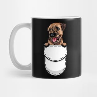 Funny Border Terrier Pocket Dog Mug